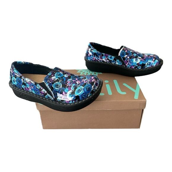 Glolily Jenny Blue Rose Floral Mary Jane Clog Shoe Women’s Size 9 - Picture 5 of 9